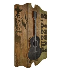 Promo ✔️ Bars Country Theme - 3D Wooden Guitar Tavern Sign 🤩 -Outlet Bars Store 3d wood guitar tavern sign country angle1 800x
