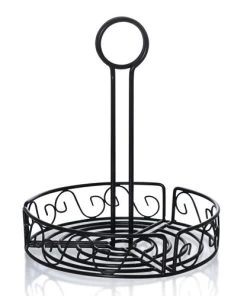 Best Pirce 🧨 Bars BarConic® Condiment Holder With Built In Merchandising Ring - Round 💯 -Outlet Bars Store 7.4 5in round condiment caddy 1 800x
