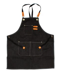 Outlet 🔔 Bars BarConic® Black Canvas Apron W/ Adjustable Straps 🛒