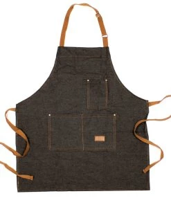 Best deal 🔔 Bars BarConic® Black Denim Apron W/ Adjustable Straps 🧨
