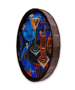 Wholesale 🥰 Bars Wood Barrel Top Sign/Clock - Blue Hula 🧨 11 Wholesale 🥰 Bars Wood Barrel Top Sign/Clock - Blue Hula 🧨 -Outlet Bars Store BarrelTop SideAngledView BT KC BARR CB HULA 800x