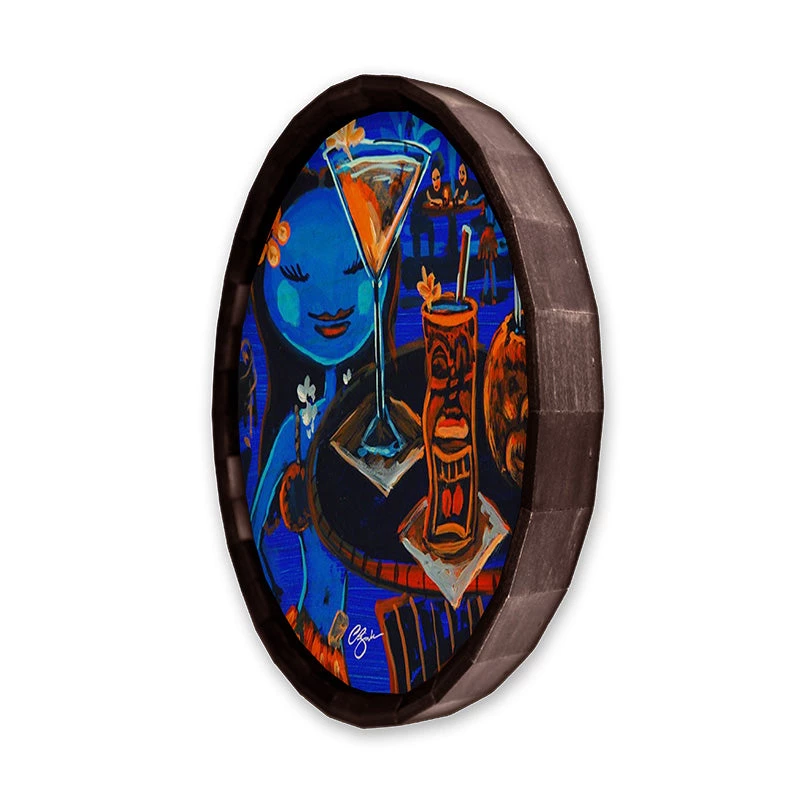 Wholesale 🥰 Bars Wood Barrel Top Sign/Clock - Blue Hula 🧨 7 Wholesale 🥰 Bars Wood Barrel Top Sign/Clock - Blue Hula 🧨 - Image 5