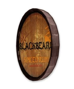 Buy 🛒 Bars Barrel Top Tavern Sign - Blackbeard 🤩 -Outlet Bars Store BarrelTop SideAngledView BT KC BARR SIGN BB 800x