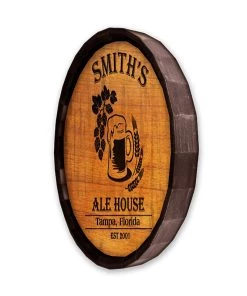 Outlet ✨ Bars Barrel Top Tavern Sign - Ale House ⭐ -Outlet Bars Store BarrelTop SideAngledView LG BT KC BARR SIGN ALEH 800x