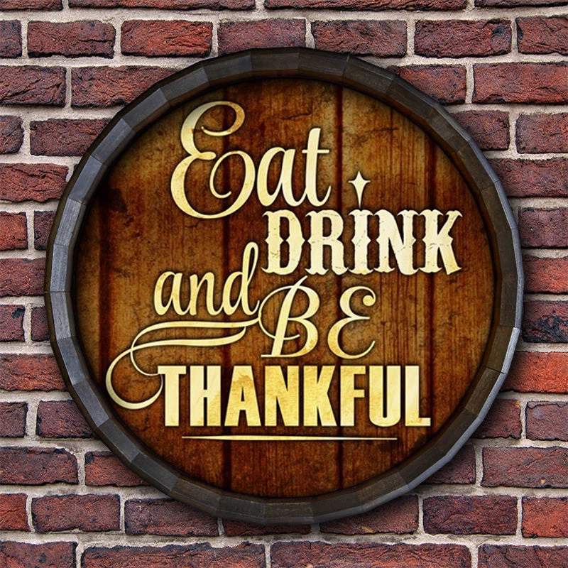 Outlet ⌛ Bars Barrel Top Tavern Sign - Eat Drink And Be Thankful ✔️ 4 Outlet ⌛ Bars Barrel Top Tavern Sign - Eat Drink And Be Thankful ✔️ - Image 2