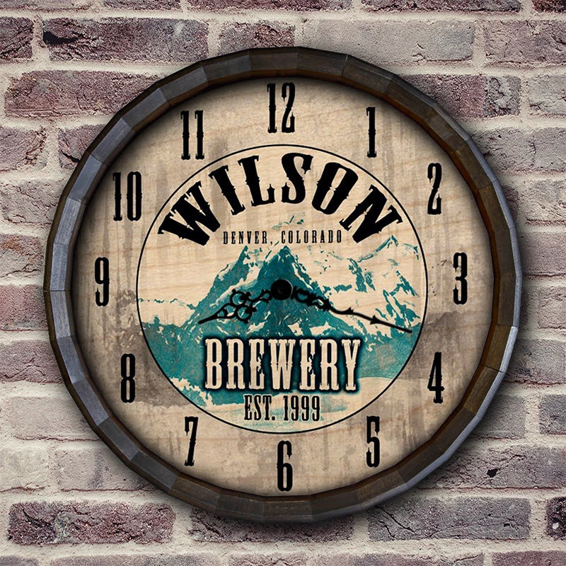 Best Pirce π Bars Brewery - Custom Wood Barrel Top Clock π 5 Best Pirce π Bars Brewery - Custom Wood Barrel Top Clock π - Image 3