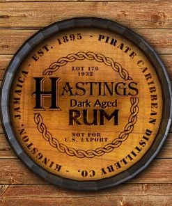 Hot Sale 😍 Bars Barrel Top Tavern Sign - Jamaican Rum 🔥 -Outlet Bars Store BarrelTop StraightFlatView LG BT KC BARR SIGN JRUM 800x