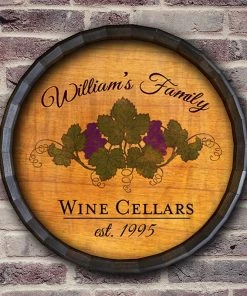 Outlet 🛒 Bars Barrel Top Tavern Sign - Wine Cellar 🎉 -Outlet Bars Store BarrelTop StraightFlatView LG BT KC BARR SIGN WNCEL 800x