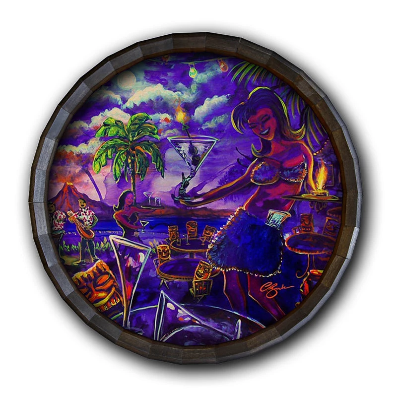 Top 10 🤩 Bars Wood Barrel Top Sign/Clock -Tiki Drink ✔️ 5 Top 10 🤩 Bars Wood Barrel Top Sign/Clock -Tiki Drink ✔️ - Image 3