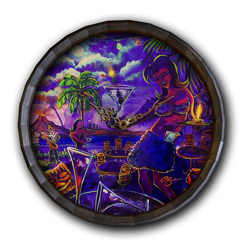 Top 10 🤩 Bars Wood Barrel Top Sign/Clock -Tiki Drink ✔️ 6 Top 10 🤩 Bars Wood Barrel Top Sign/Clock -Tiki Drink ✔️ - Image 4