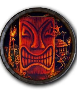 Deals 🧨 Bars Wood Barrel Top Sign/Clock - Midnight Sun 🧨 -Outlet Bars Store BarrelTop StraightFlatView 0010 BT KC BARR CB MSUN 800x