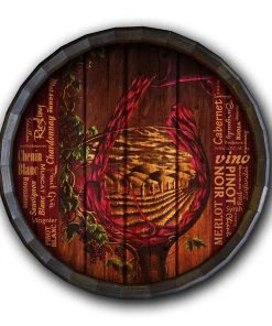 Promo ⌛ Bars Barrel Top Tavern Sign - Vino 👍