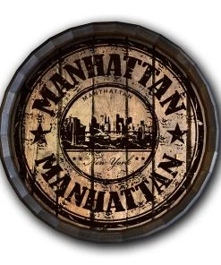 New 💯 Bars Barrel Top Tavern Sign - Manhattan Stamp 👏