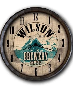 Best Pirce 🌟 Bars Brewery - Custom Wood Barrel Top Clock 😍