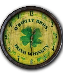 Best Pirce 🎁 Bars Custom Wood Barrel Top Clock – Irish Whiskey 🧨