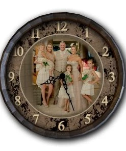 Cheapest 🥰 Bars CUSTOMIZE - Rustic Wooden Clock - Family Theme - Multiple Sizes 👍