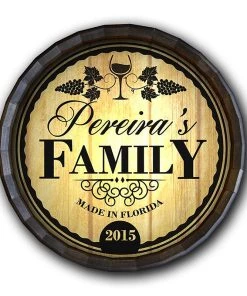 Top 10 🤩 Bars Custom Wood Whiskey Barrel Top Sign – Family 🎉