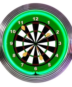 Best Sale 🎁 Bars Darts Neon Clock - 15" Diameter 😉