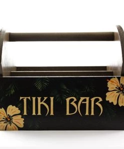 New ✔️ Bars CUSTOMIZABLE WOODEN CONDIMENT HOLDER - TIKI BAR 🧨 -Outlet Bars Store Wooden condiment caddy3 800x