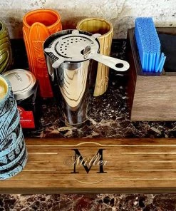 Best Pirce 🔔 Bars CUSTOMIZABLE WOODEN DRIP TRAY MONOGRAM DESIGN 🧨 -Outlet Bars Store Wooden drip tray 2 800x
