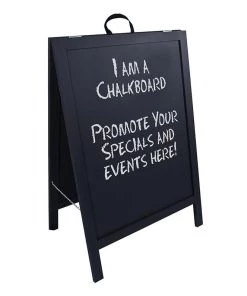 Coupon ✨ Bars A-Frame Sidewalk Chalkboard Sign – Double Sided - Black Wood Frame 👏