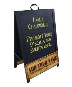 Brand new ⭐ Bars "ADD YOUR NAME" A-Frame Sidewalk Chalkboard Sign – Double Sided - Wood Finish Options - Design 1 🛒
