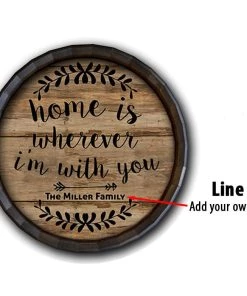 Deals 🤩 Bars Home Is... Custom Wood Barrel Top Sign 😍 -Outlet Bars Store add your name home is rustic barrel top custom options 8e8bdc3a 3a2d 434a b6c5 f8c493b2f68e 800x