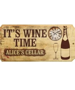 Cheap 🧨 Bars Time For Wine - Custom Wood Plaque Sign 🥰