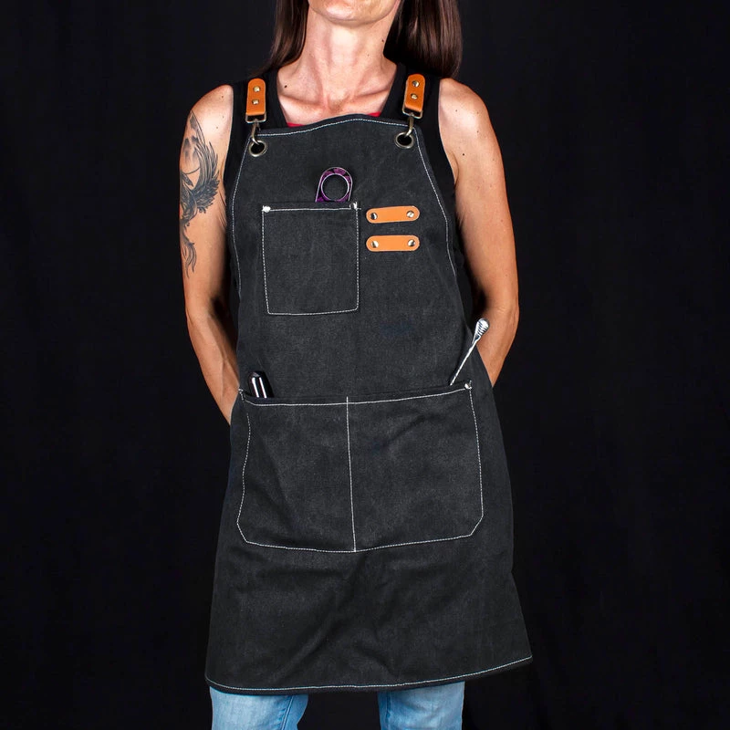 Outlet 🔔 Bars BarConic® Black Canvas Apron W/ Adjustable Straps 🛒 4 Outlet 🔔 Bars BarConic® Black Canvas Apron W/ Adjustable Straps 🛒 - Image 2