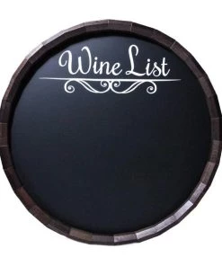 Promo ⭐ Bars Chalkboard Barrel Top Tavern Signs - Bar & Menu 🎁 -Outlet Bars Store barr chalk winelist chalk barrel top bar sign fromt 800x