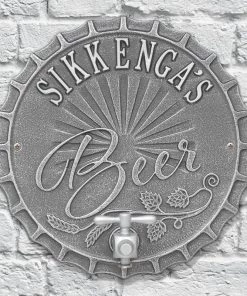 Flash Sale 🎉 Bars Cast Aluminum Plaque (and Bottle Opener) - Bottle Cap Brew Design - CUSTOMIZABLE 🔥 -Outlet Bars Store beer cap plaque bpc 2 800x