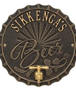 Flash Sale 🎉 Bars Cast Aluminum Plaque (and Bottle Opener) - Bottle Cap Brew Design - CUSTOMIZABLE 🔥