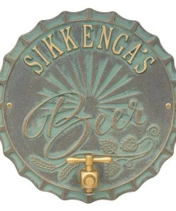 Flash Sale 🎉 Bars Cast Aluminum Plaque (and Bottle Opener) - Bottle Cap Brew Design - CUSTOMIZABLE 🔥 -Outlet Bars Store beer cap plaque bpc 4 800x