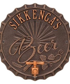 Flash Sale 🎉 Bars Cast Aluminum Plaque (and Bottle Opener) - Bottle Cap Brew Design - CUSTOMIZABLE 🔥 -Outlet Bars Store beer cap plaque bpc 6 800x