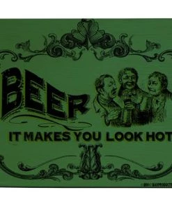 Buy 🤩 Bars Wood Bar Sign Tavern-Shaped - Beer Makes You Look Hot 👍