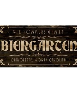 Outlet 🤩 Bars BIERGARTEN - CUSTOMIZABLE Large Vintage Wooden Bar Sign - 11 3/4" X 23 3/4" ⌛