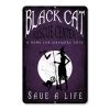 Deals 🛒 Bars Black Cat Rescue - 🎃 Halloween Metal Bar Sign - 12" X 18" 💯 -Outlet Bars Store black cat rescue metal bar sign web1 800x