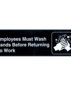 Coupon 🥰 Bars "Employees Must Wash Hands" Sign - 9" X 3" 🎁