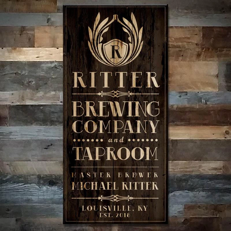 Hot Sale π Bars BREWING COMPANY - CUSTOMIZABLE Large Vintage Wooden Bar Sign - 11 3/4" X 23 3/4" β 5 Hot Sale π Bars BREWING COMPANY - CUSTOMIZABLE Large Vintage Wooden Bar Sign - 11 3/4" X 23 3/4" β - Image 3