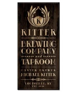 Hot Sale 🌟 Bars BREWING COMPANY - CUSTOMIZABLE Large Vintage Wooden Bar Sign - 11 3/4" X 23 3/4" ⌛