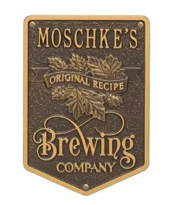 Buy ✔️ Bars Cast Aluminum Plaque - Brewing Company "Original Recipe" Design - CUSTOMIZABLE 👍 -Outlet Bars Store brewing company recipe bpc 4 800x