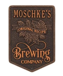 Buy ✔️ Bars Cast Aluminum Plaque - Brewing Company "Original Recipe" Design - CUSTOMIZABLE 👍