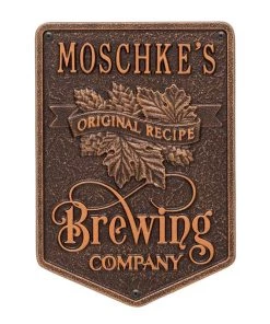 Buy ✔️ Bars Cast Aluminum Plaque - Brewing Company "Original Recipe" Design - CUSTOMIZABLE 👍 -Outlet Bars Store brewing company recipe bpc 8 800x