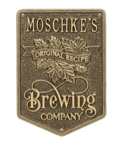Buy ✔️ Bars Cast Aluminum Plaque - Brewing Company "Original Recipe" Design - CUSTOMIZABLE 👍 -Outlet Bars Store brewing company recipe bpc 9 800x
