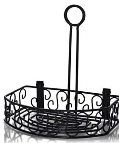 Wholesale 🎉 Bars BarConic® Condiment Holder With Built In Merchandising Ring - Black Straight Back ✨ -Outlet Bars Store bs straigh black condiment holder front view web 500 800x