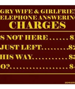 Coupon ✔️ Bars Kolorcoat™ Metal Bar Sign - Telephone Answering Charges 😉