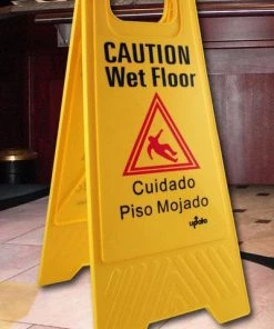 Budget ✨ Bars Caution Wet Floor Sign - Yellow 🛒