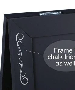 Discount 🥰 Bars "ADD YOUR NAME" A-Frame Sidewalk Chalkboard Sign – Double Sided - Wood Finish Options - Design 3 😉 11 Discount 🥰 Bars "ADD YOUR NAME" A-Frame Sidewalk Chalkboard Sign – Double Sided - Wood Finish Options - Design 3 😉 -Outlet Bars Store chalk friendly frame 3 800x