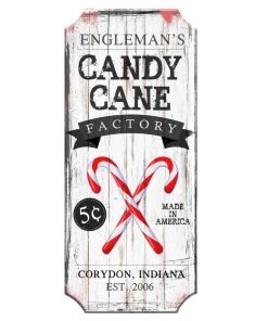 Coupon 🧨 Bars 🍬 Candy Cane Factory - CUSTOMIZABLE Wood 🎁 Christmas Sign 😍