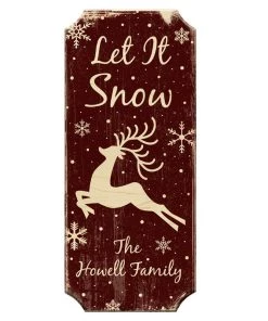 Best Sale 👏 Bars Let It Snow - CUSTOMIZABLE Wood 🎄 Christmas Sign - Color Options 🛒 -Outlet Bars Store christmas wood sign let it snow maroon 800x